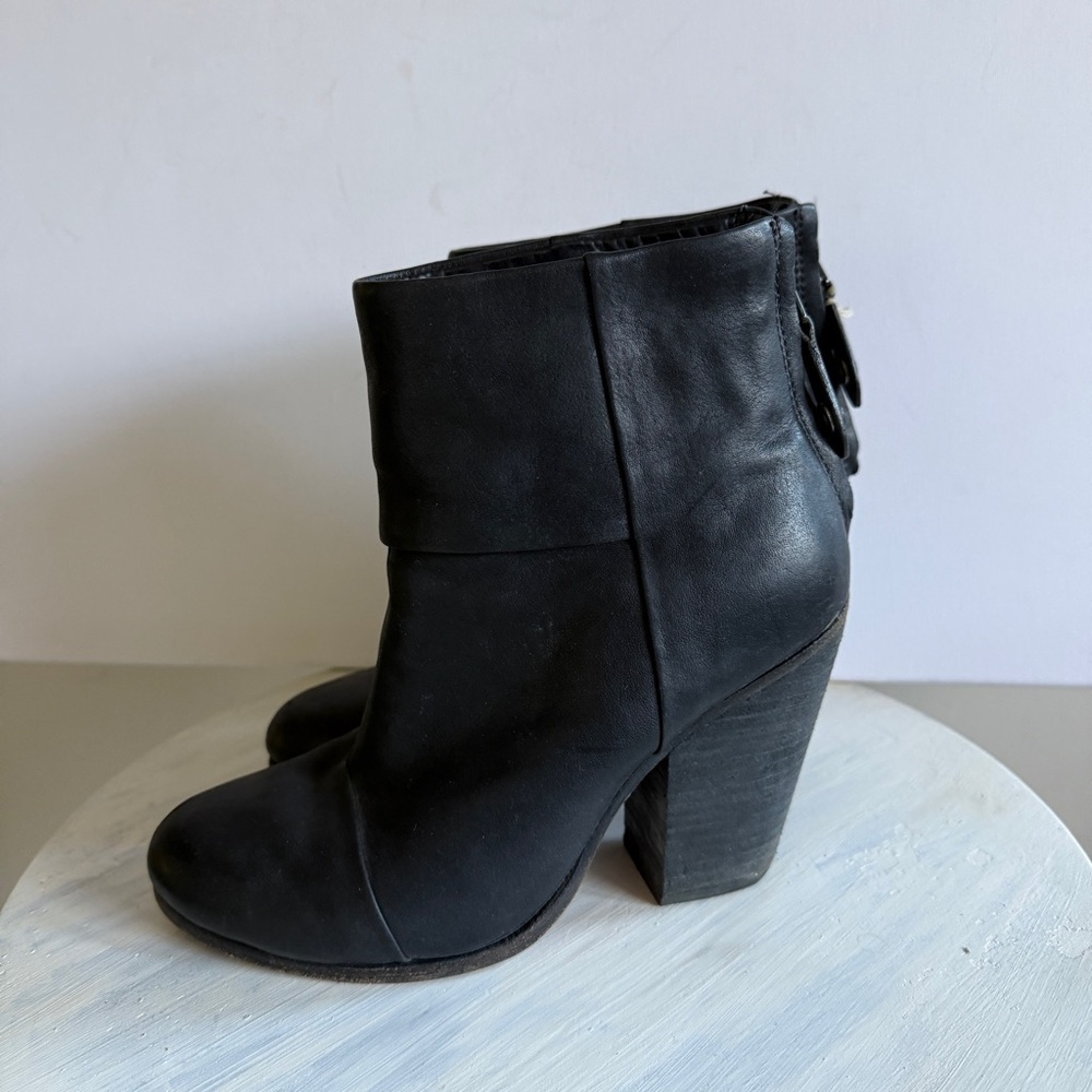 Rag & Bone Classic Newbury Black Ankle Bootie Size 6.5 - Picture 6 of 15